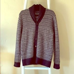French connection, blue&grey patterned cardigan